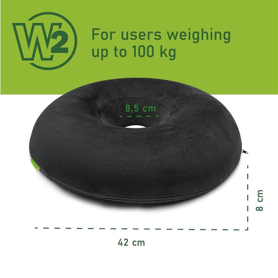 Almofada ortop&eacute;dica para assento circular Comfort Trip PMF 010-2 (W2) preta
