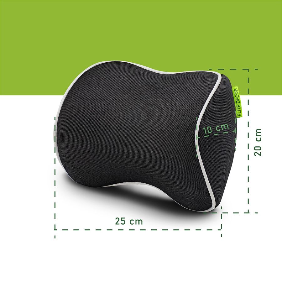 Car headrest AMF 001-3 250x200x100 black with white edging