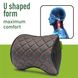 Car headrest AMF 001-4 250x200x100 made of eco-leather red