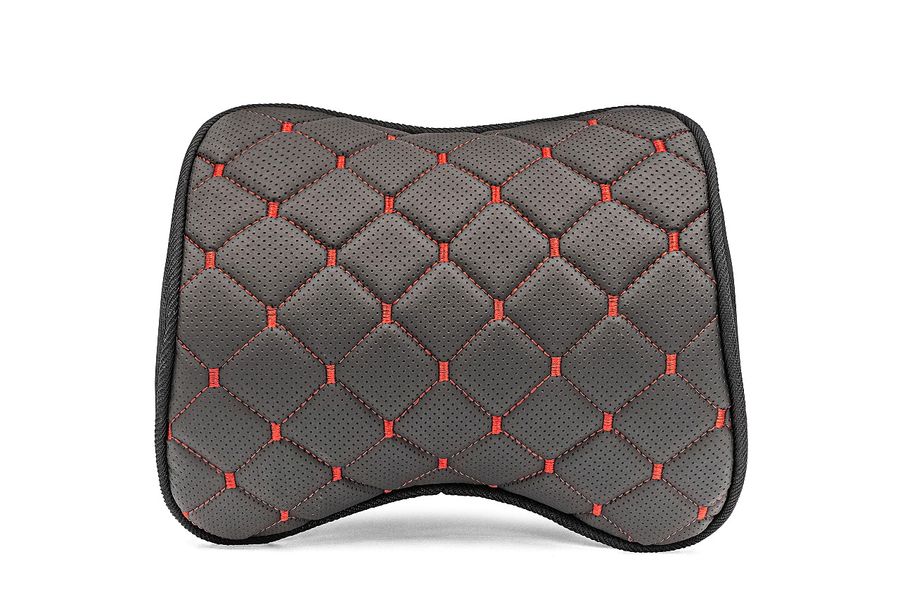 Car headrest AMF 001-4 250x200x100 made of eco-leather red