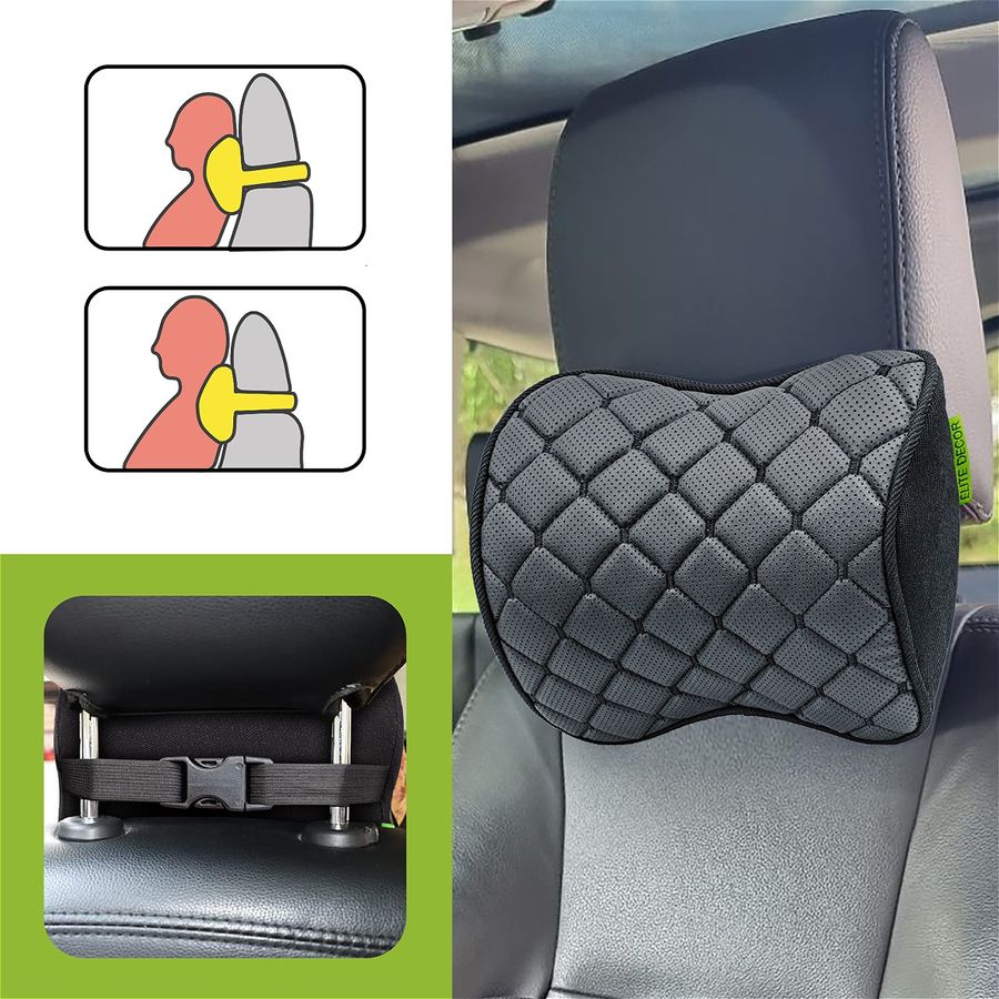 Reposacabezas de coche AMF 001-5 250x200x100 de ecopiel negra