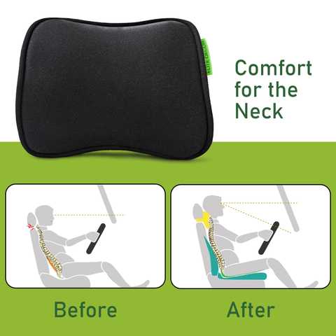 Orthopedic Back Support Lumbar Cushion for Car & Headrest Neck
